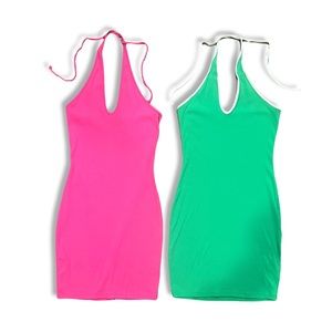 Bundle 2 halter dresses 💗💚